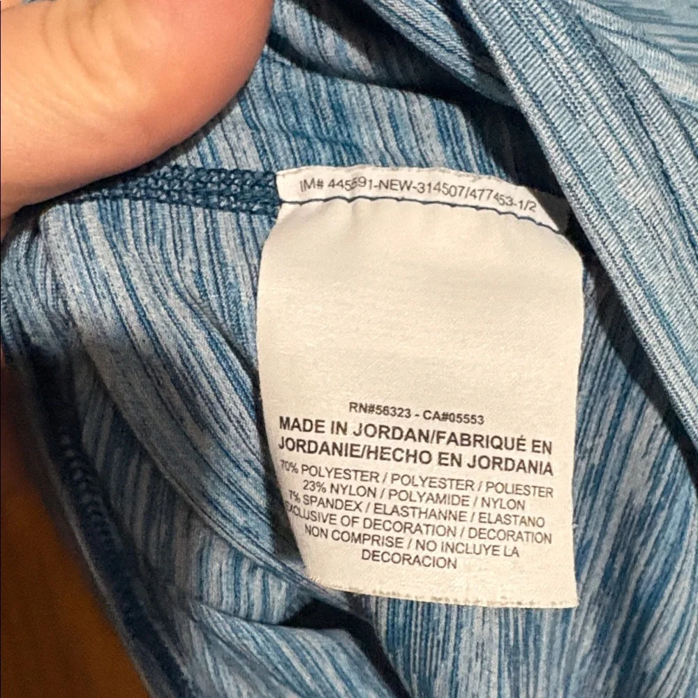 Nike Pro men's M dri-fit short sleeve t-shirt athletic tee blue space‎ dye - Picture 5 of 6